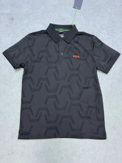 Polo demi-manche hugo boss a caro black 2026 supergood