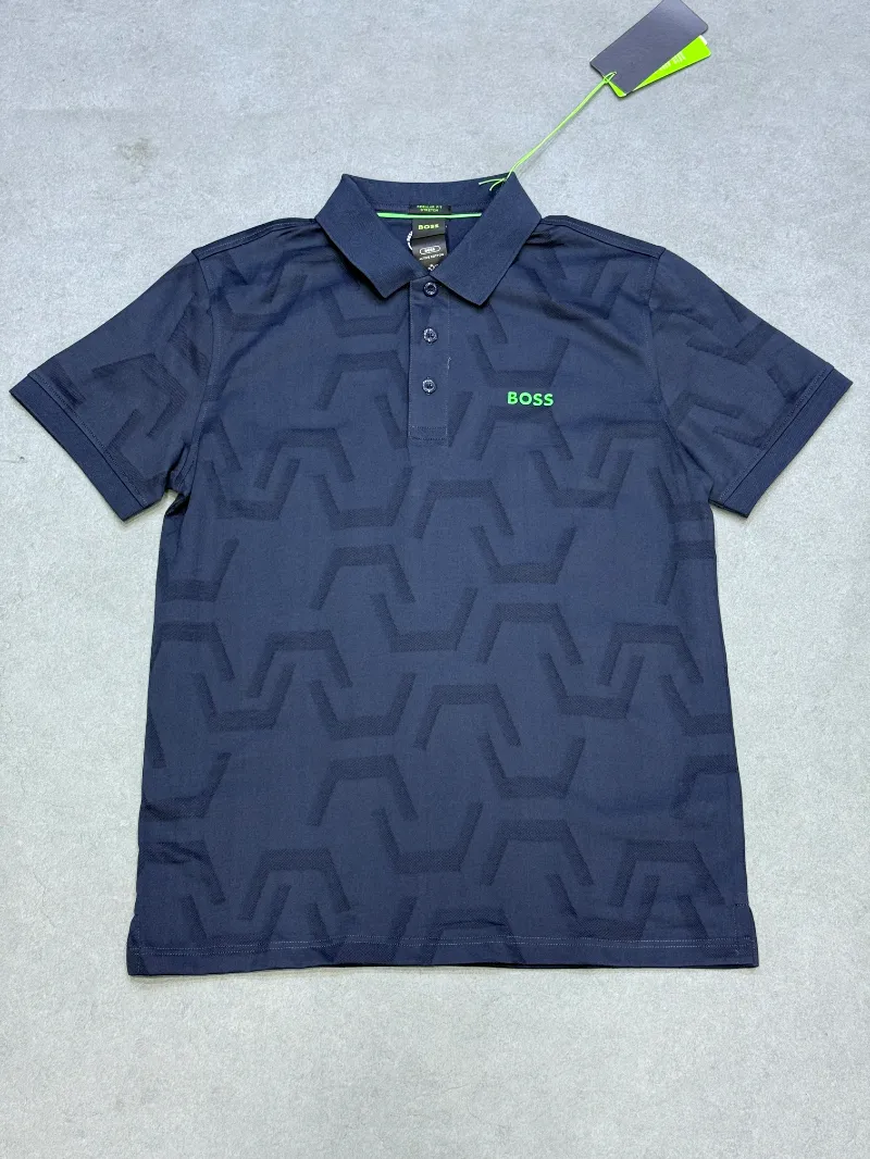 Polo demi-manche hugo boss a caro blue 2026 supergood