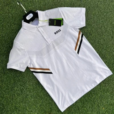Polo demi-manche hugo boss california blanc 2026 supergood