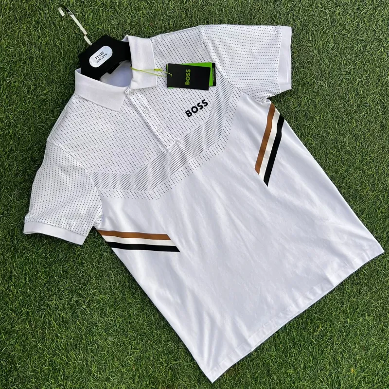 Polo demi-manche hugo boss california blanc 2026 supergood