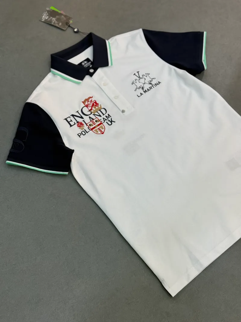 Polo demi-manche la martina england white 2026 supergood — image 2