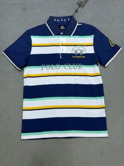 Polo demi-manche la Martina polo club jeans bleu 2026 supergood