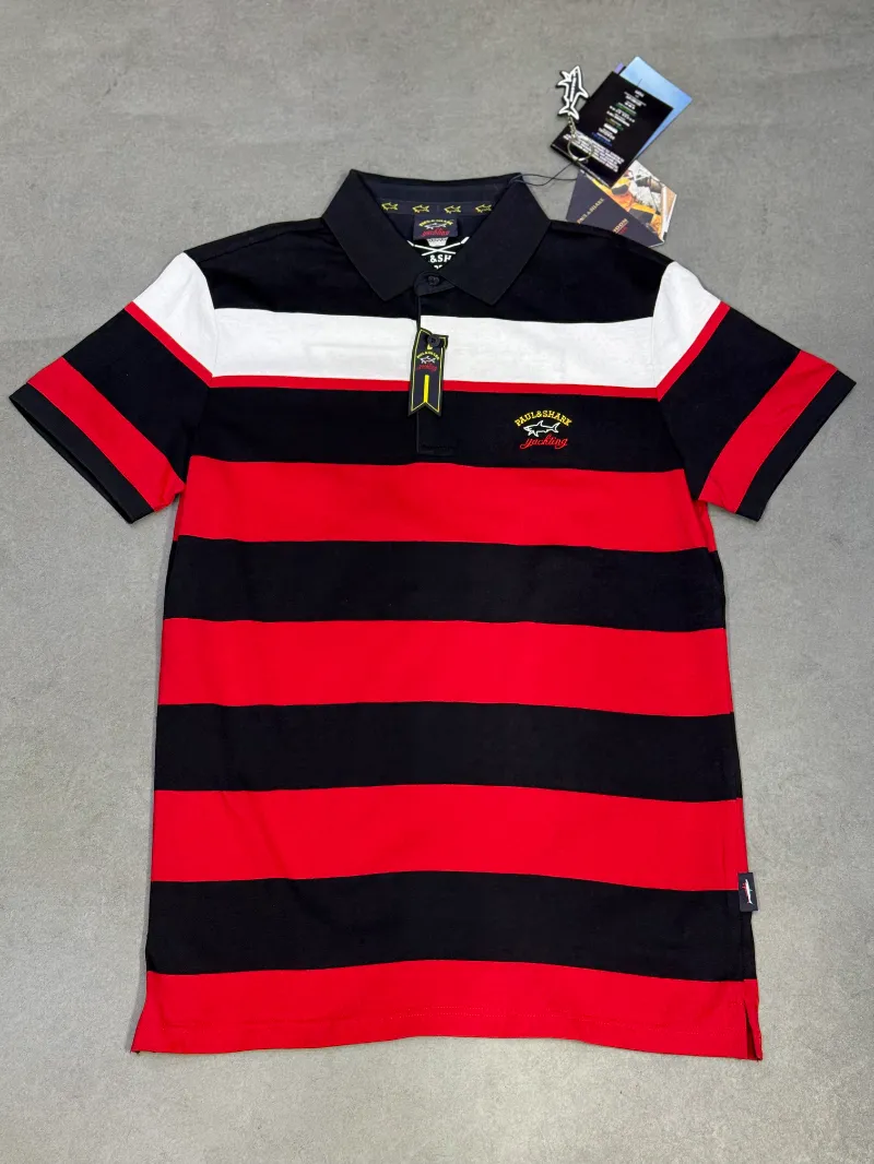 Polo demi manche PAUL&SHARK east’s coats rouge supergood