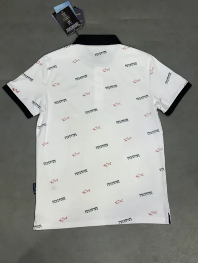 Polo demi-manche PAUL&SHARK yachting monogramme blanc supergood
