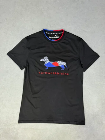 T-shirt harmont&bleine logo plage noir supergood