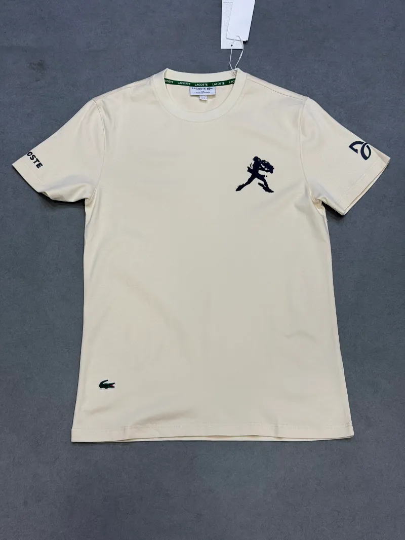T-shirt lacoste djokovic light yellow 2026 supergood
