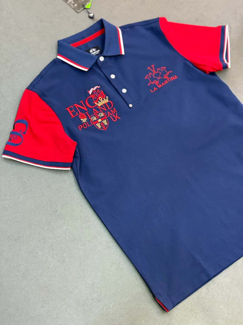 Polo demi-manche la martina england navy 2026 supergood — image 2