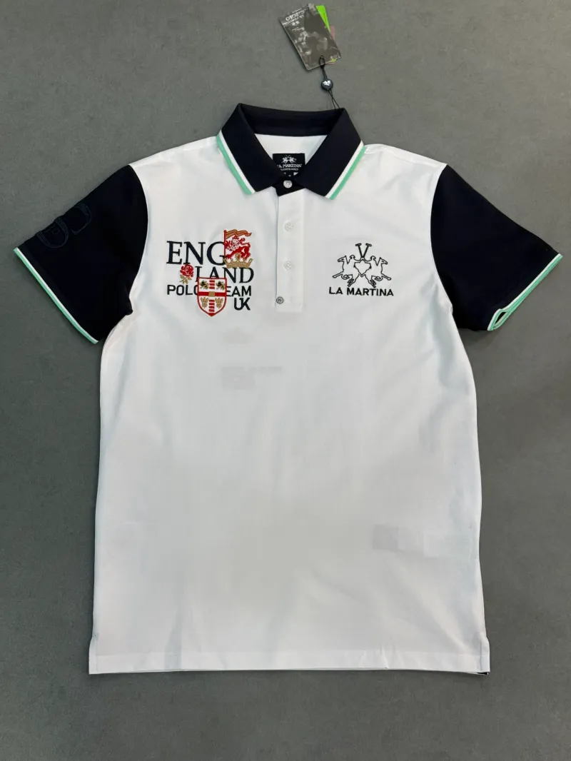 Polo demi-manche la martina england white 2026 supergood