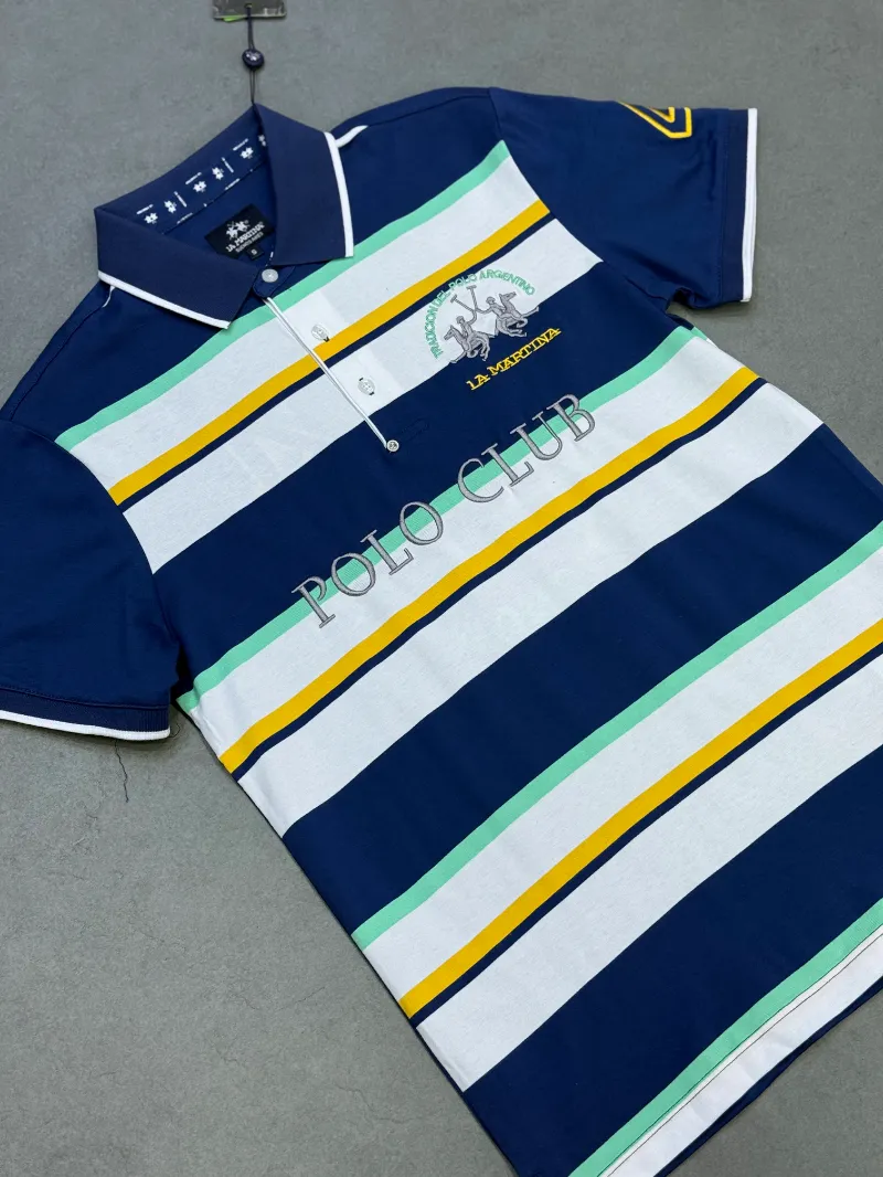 Polo demi-manche la Martina polo club jeans bleu 2026 supergood — image 2