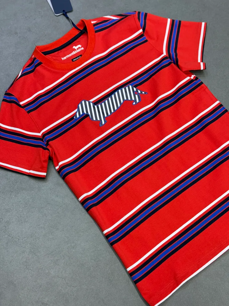 T-shirt harmont&bleine a rayure 2026 orange supergood — image 2