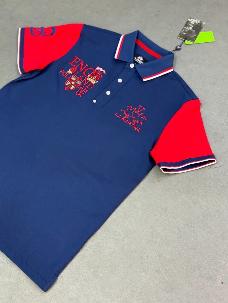 Polo demi-manche la martina england navy 2026 supergood — image 3