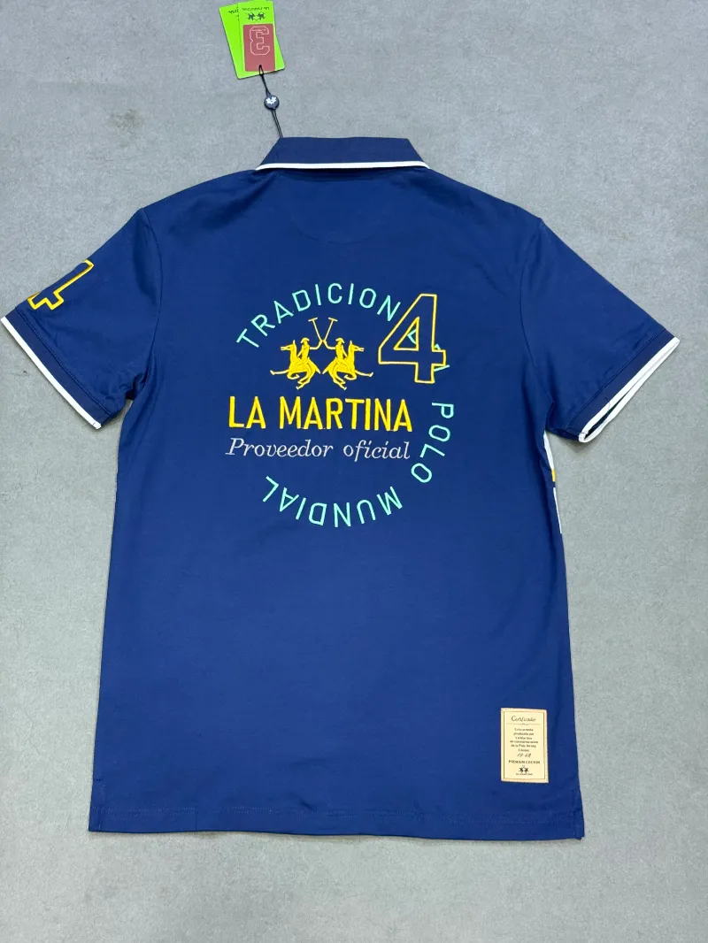 Polo demi-manche la Martina polo club jeans bleu 2026 supergood — image 3