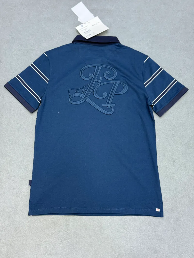 Polo demi-manche eden park bleu rayé blanc LP 2026 supergood — image 4