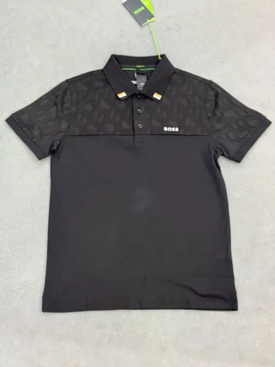 Polo demi-manche boss premium black 2026 supergood
