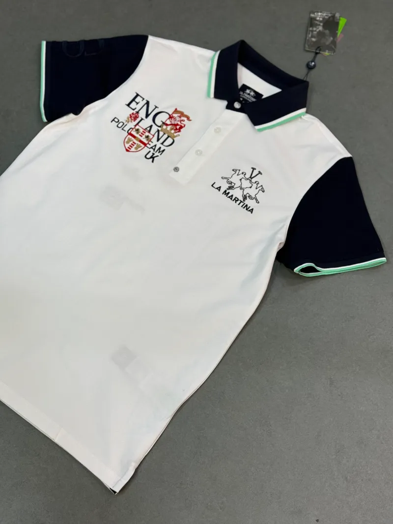 Polo demi-manche la martina england white 2026 supergood — image 4