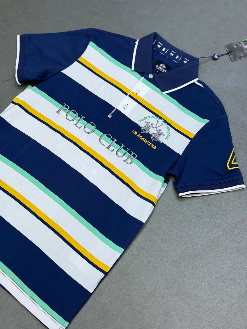 Polo demi-manche la Martina polo club jeans bleu 2026 supergood — image 4