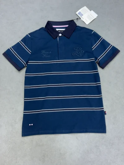 Polo demi-manche eden park bleu rayé blanc LP 2026 supergood